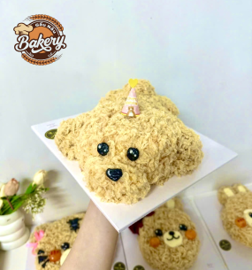 Bánh Bông Lan Trứng Muối Hình Con Cún