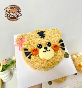 Bánh Bông Lan Trứng Muối Hình Con Gấu