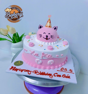 Bánh Kem Hình Con Mèo Cười