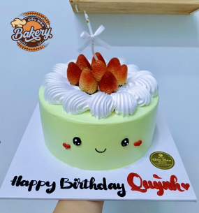 Bánh Kem Trái Cây Dâu Tây Nhỏ Xinh