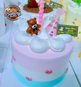 Bánh Kem Sinh Nhật Mini Gấu Nâu