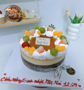 Bánh Kem Sinh Nhật Trái Cây Mini Mix Dâu Tây, Nho, Xoài...