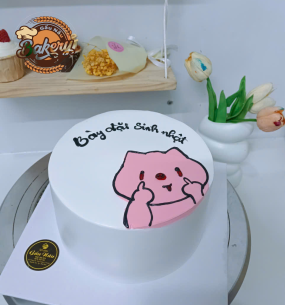 Bánh Kem Sinh Nhật Trang Trí Mặt Hình Thú Cute