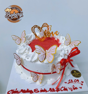 Bánh Kem Sinh Nhật Decor Bướm Xinh