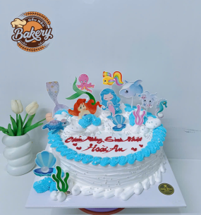 Bánh Kem Sinh Nhật Trang Trí Mẫu Hình Tiên Cá