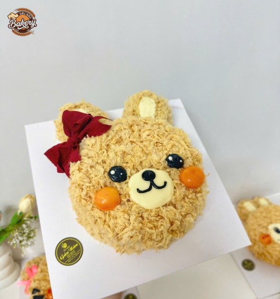 Bánh Bông Lan Trứng Muối Hình Con Mèo