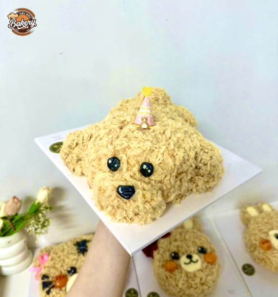Bánh Bông Lan Trứng Muối Hình Con Cún