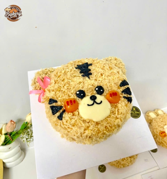 Bánh Bông Lan Trứng Muối Hình Con Gấu