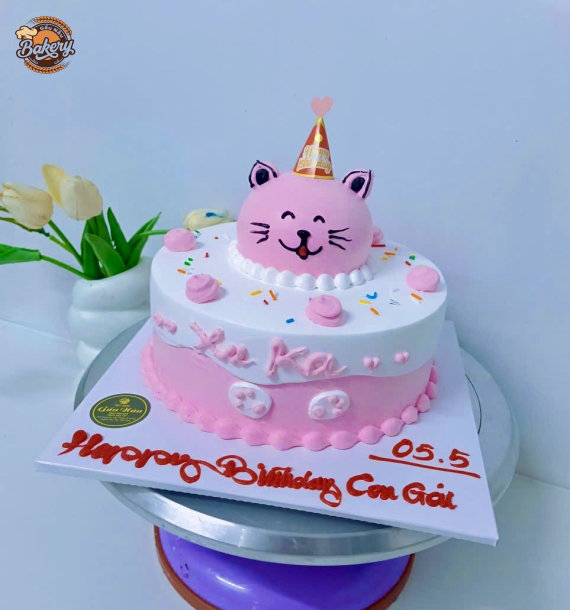 Bánh Kem Hình Con Mèo Cười