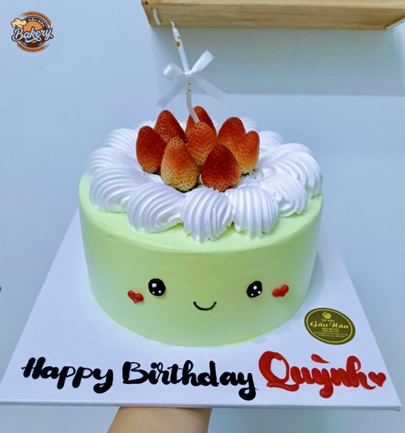 Bánh Kem Trái Cây Dâu Tây Nhỏ Xinh