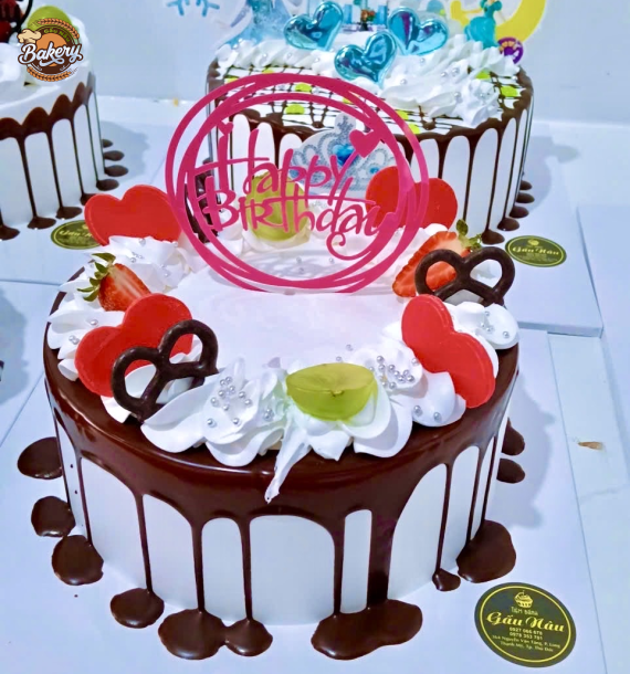 Bánh Kem Sinh Nhật Trang Trí Trái Cây