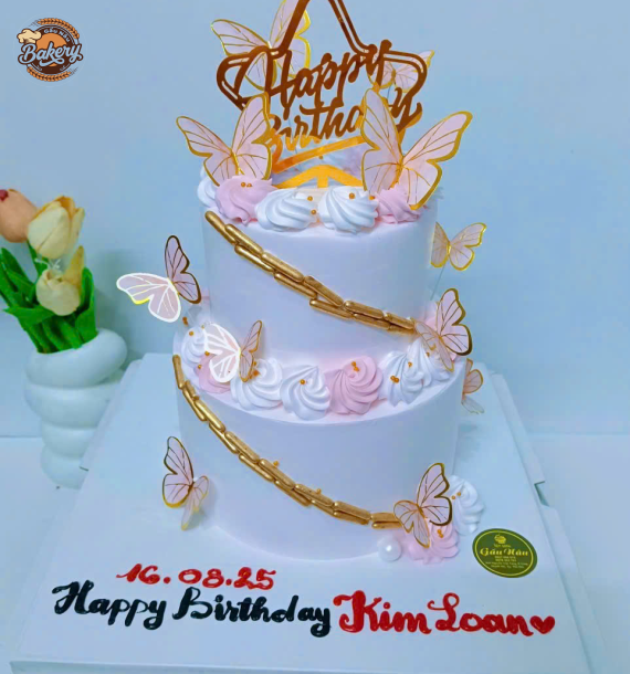 Bánh Kem Sinh Nhật 2 Tầng Sang Chảnh