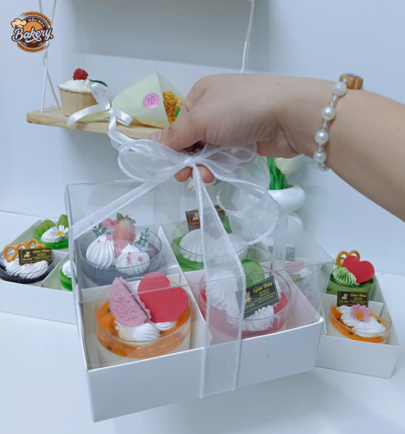 Set Bánh Mousse Vị Chanh Dây, Socola, Dâu, Dưa Lưới