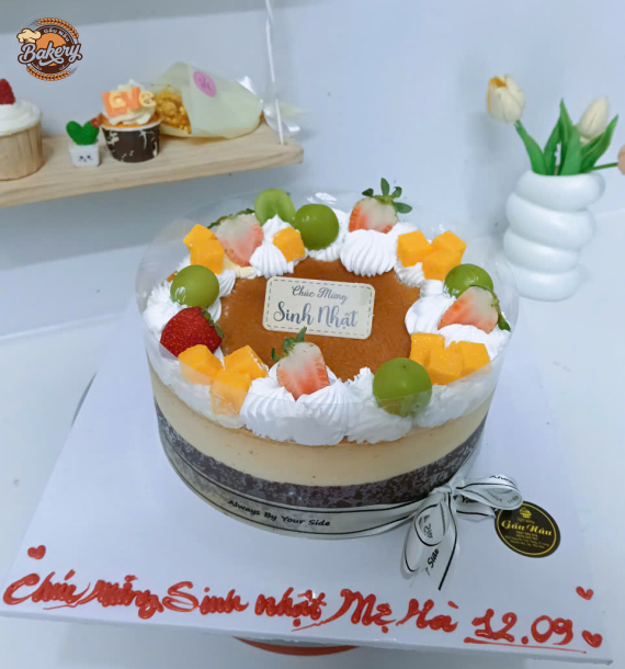 Bánh Kem Sinh Nhật Trái Cây Mini Mix Dâu Tây, Nho, Xoài...