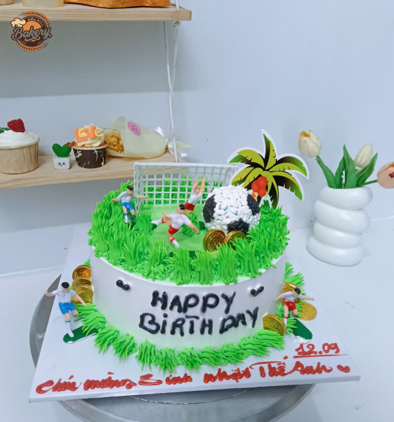 Bánh Kem Sinh Nhật Trang Trí Mô Hình Bóng Đá