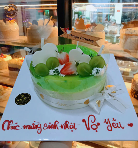 Bánh Mousse Vị Dưa Lưới Mix Nho & Dâu Tây